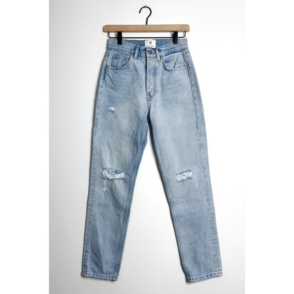 ANINE BING Sonya Jeans Destructed Classic Blue